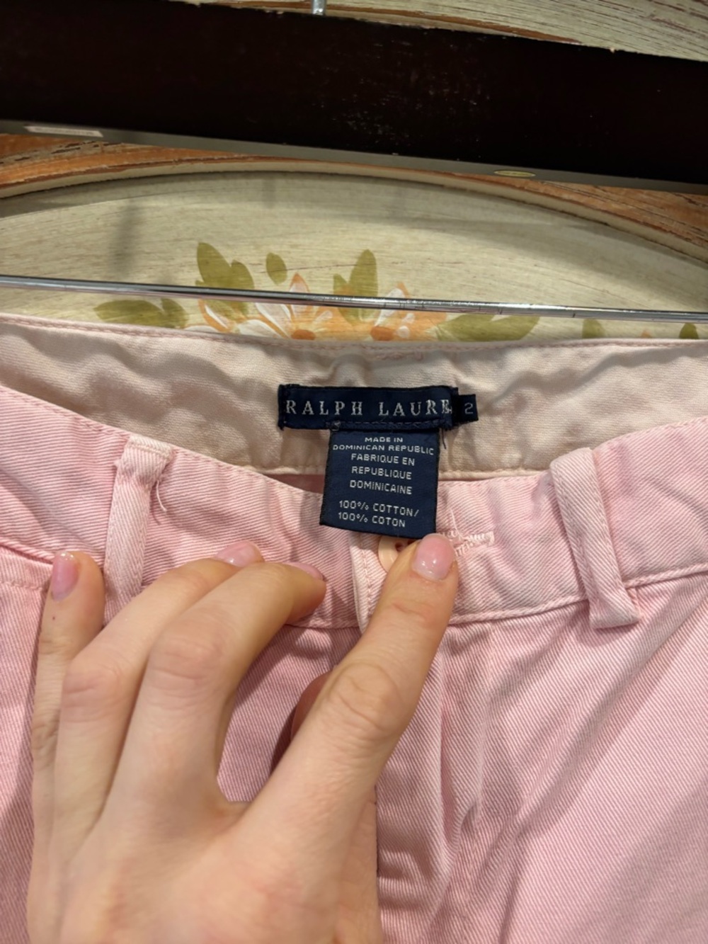 Ralph Lauren Blue Label Wide Leg Pink Khaki Chinos size 2 - Picture 6 of 6